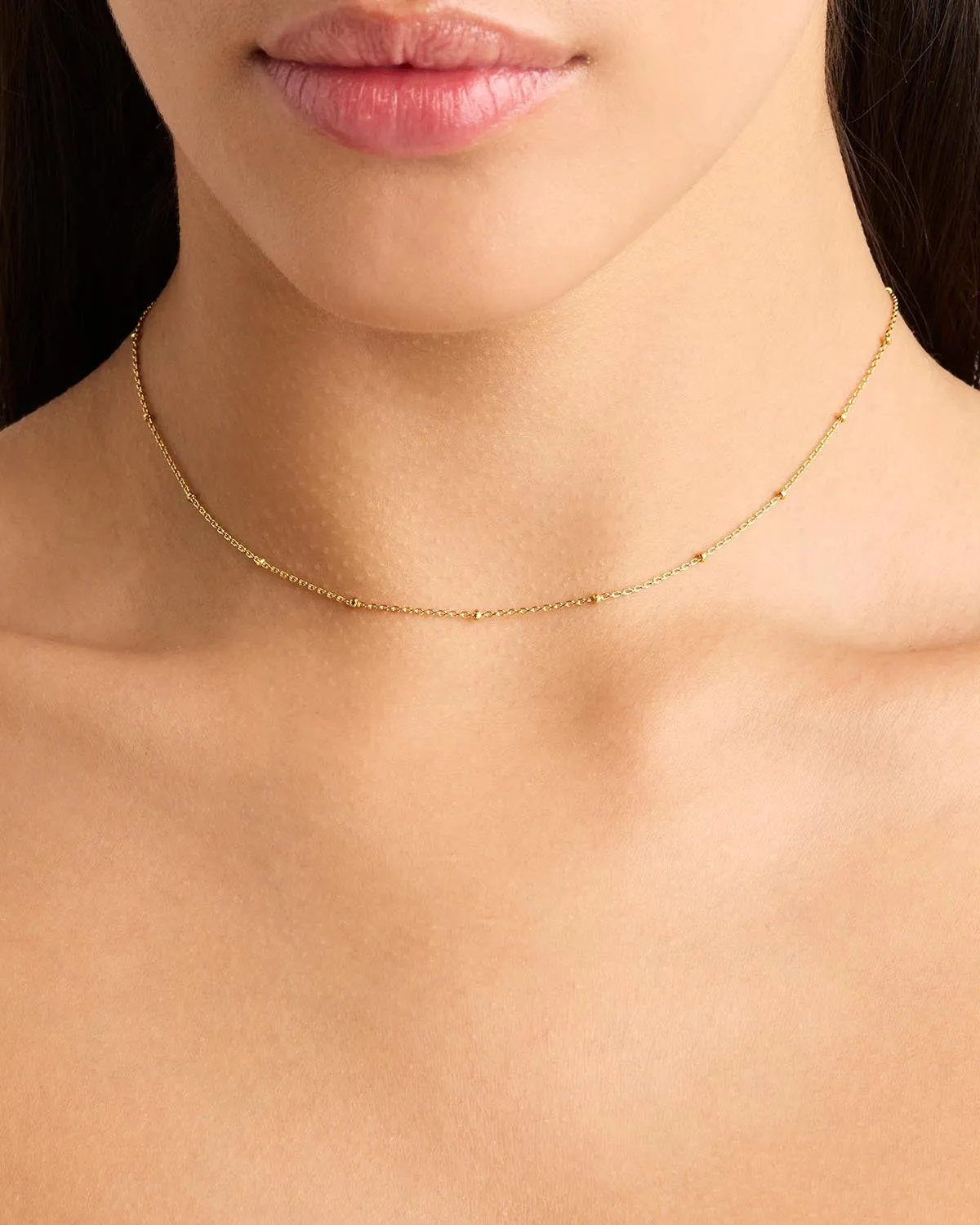 18k Gold Vermeil 15" Ball Chain Choker