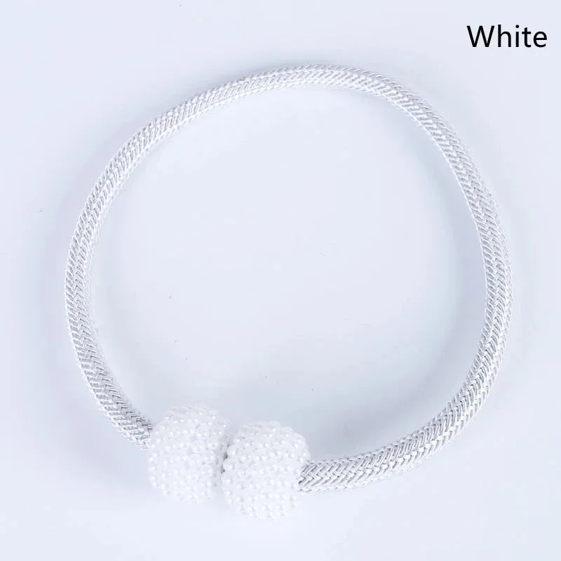 2/4PCS Pearl Magnetic Curtain Clip Tie Buckle