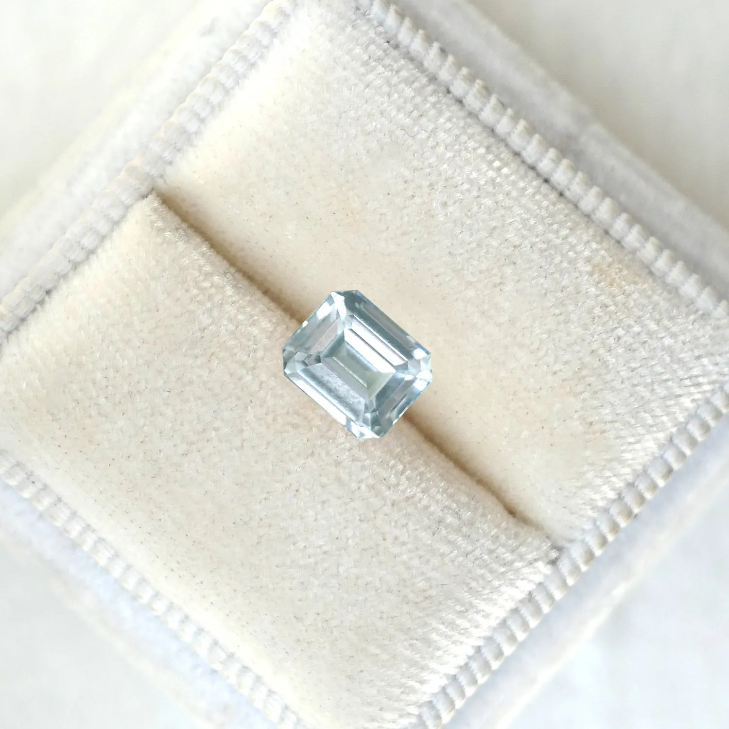 2.55 ctw Emerald Cut Ice Blue Sapphire