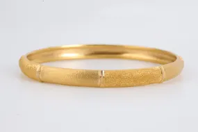 7.5" 23k Yellow Gold Bangle Bracelet (18.18g.)