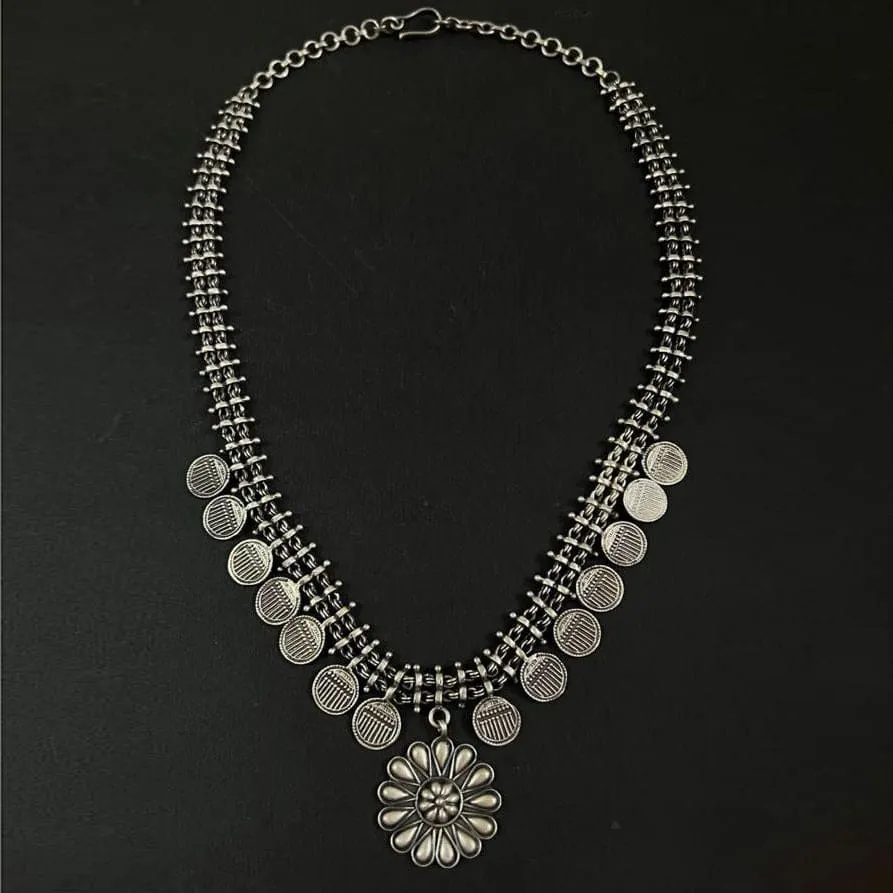 925 antique silver necklace, classic handmade necklace\\ traditional necklace jewellery for woman