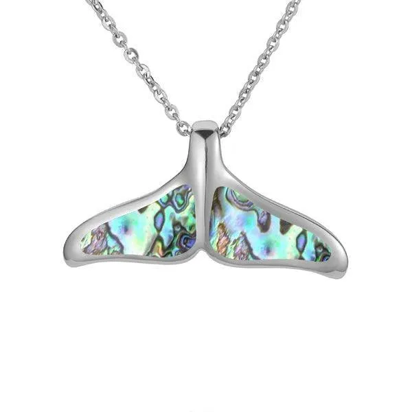 Abalone Whale Tail Pendant