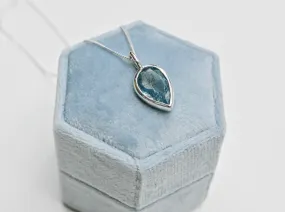 Aquamarine Gem Drop Pendant