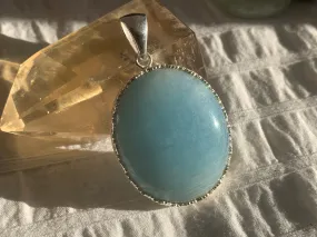 Aquamarine Lilith Pendant - Round