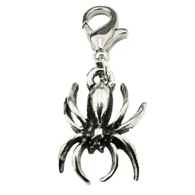 AVBeads Clip-On Charms Spider Charm Antique Silver Metal Pagan Charm Clip