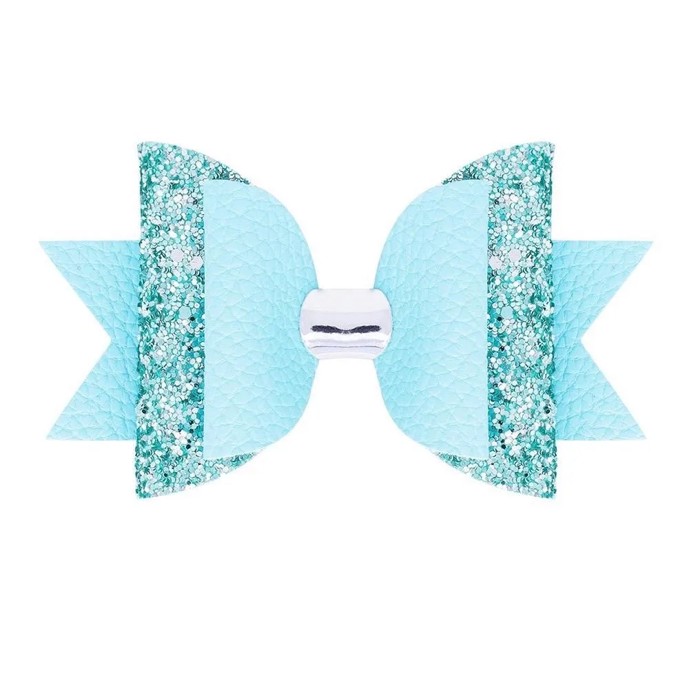 Big Glitter PU Leather Hair Clip/Barrette