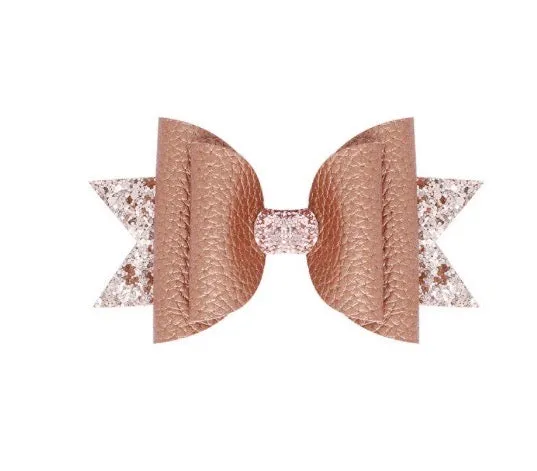 Big Glitter PU Leather Hair Clip/Barrette