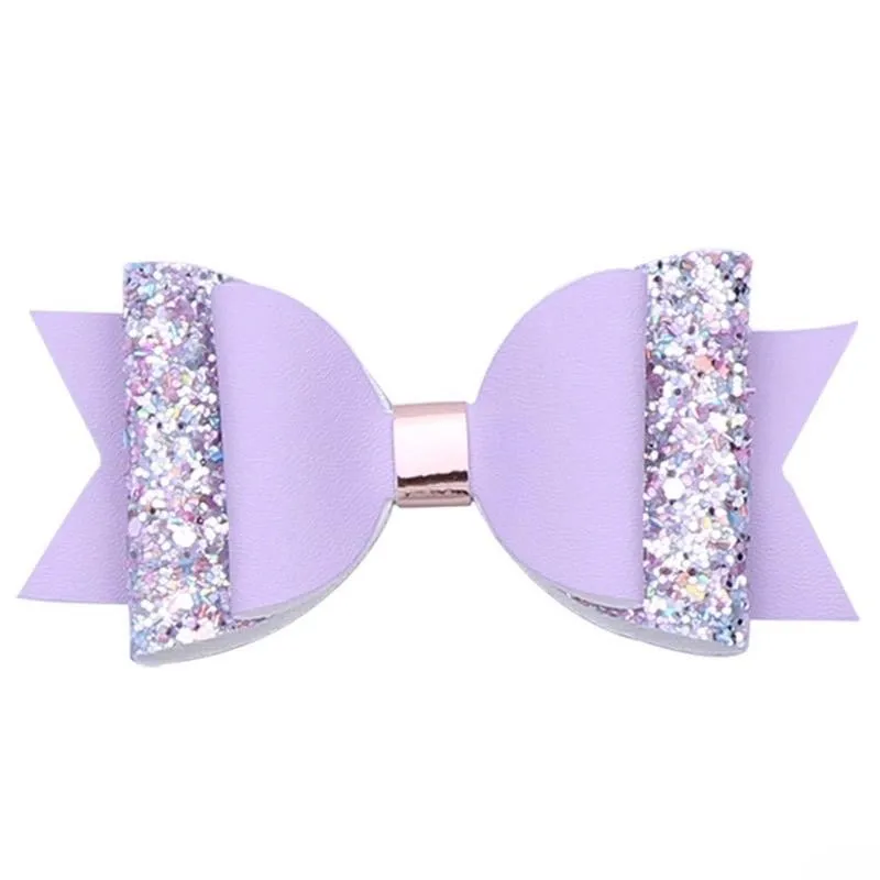 Big Glitter PU Leather Hair Clip/Barrette