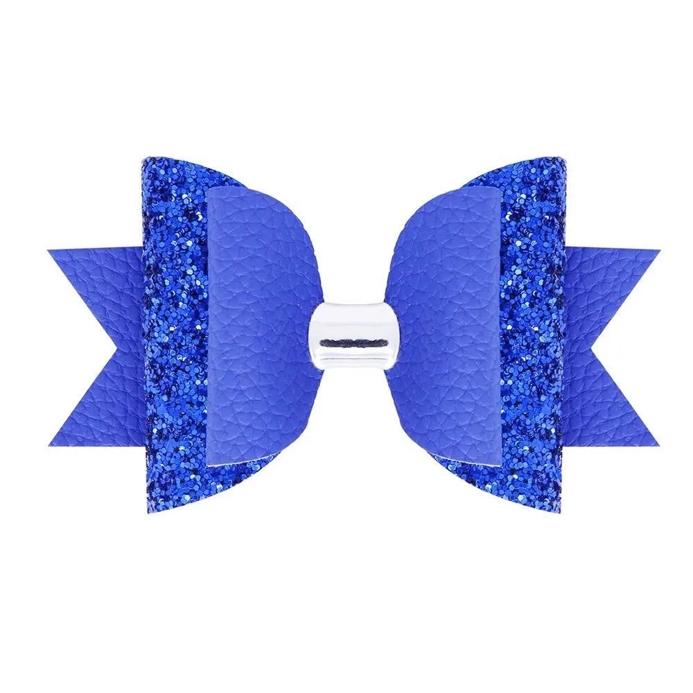 Big Glitter PU Leather Hair Clip/Barrette