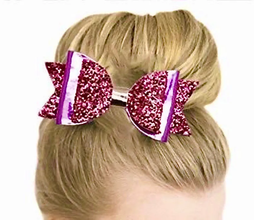 Big Glitter PU Leather Hair Clip/Barrette