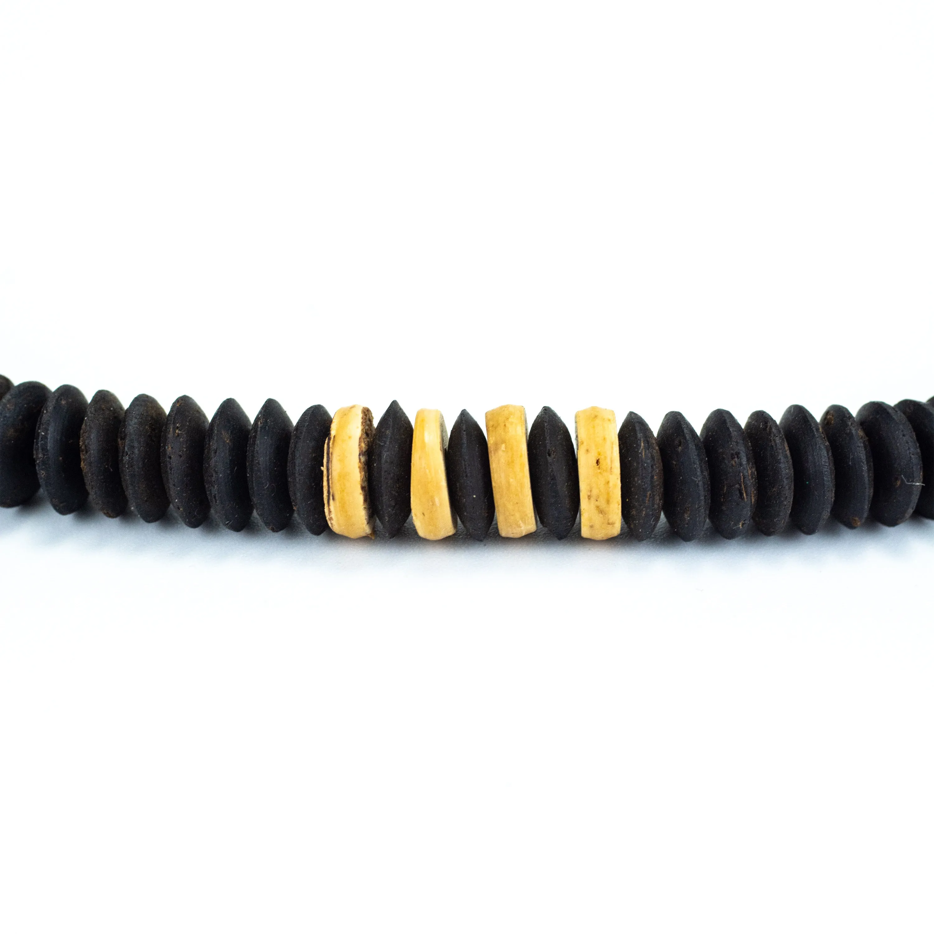 Black and Yellow Wooden Bead Necklace