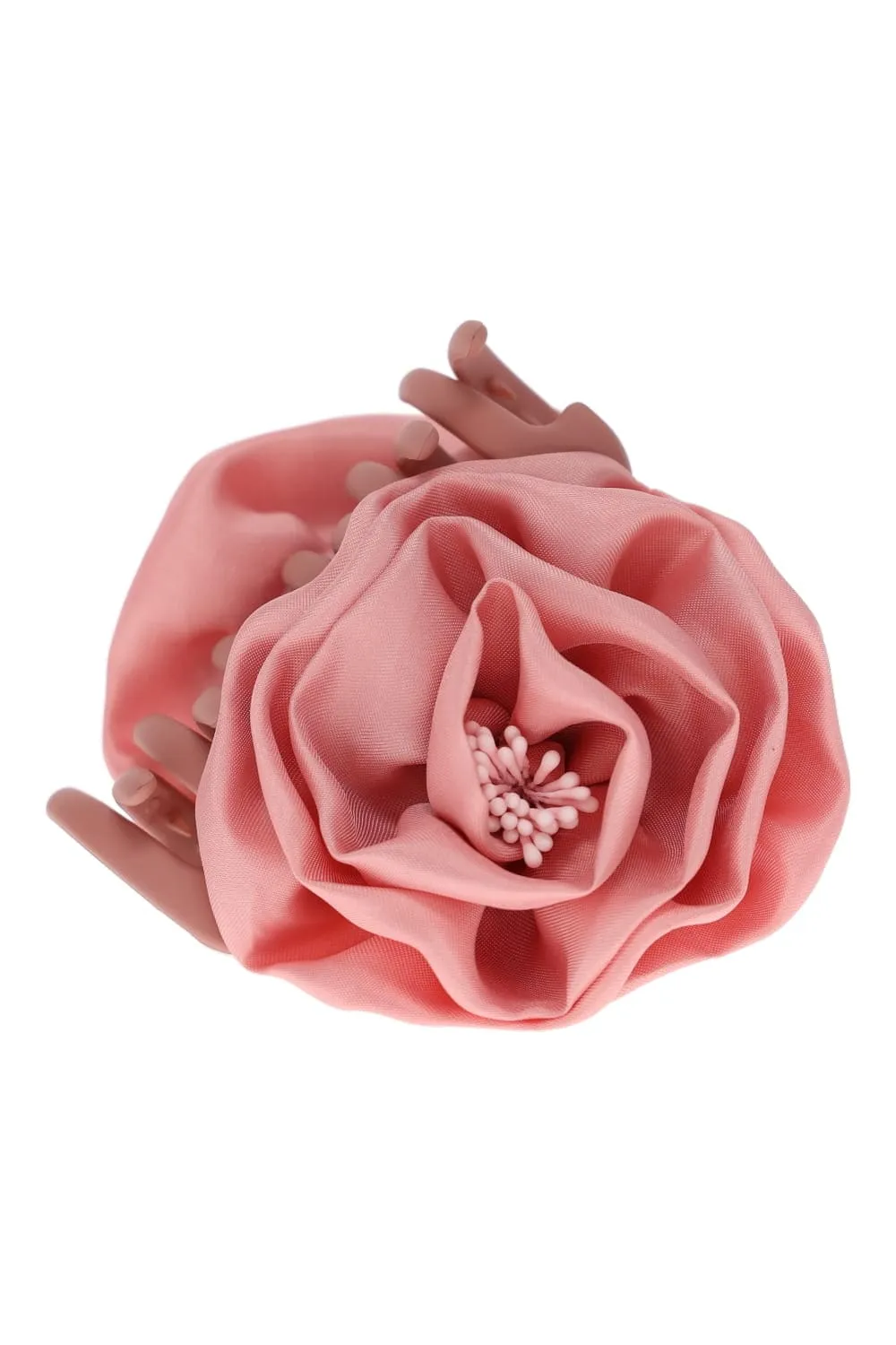 Blush Rose Silk Jaw Clip