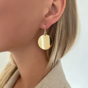 Bold Disc Drop Earring