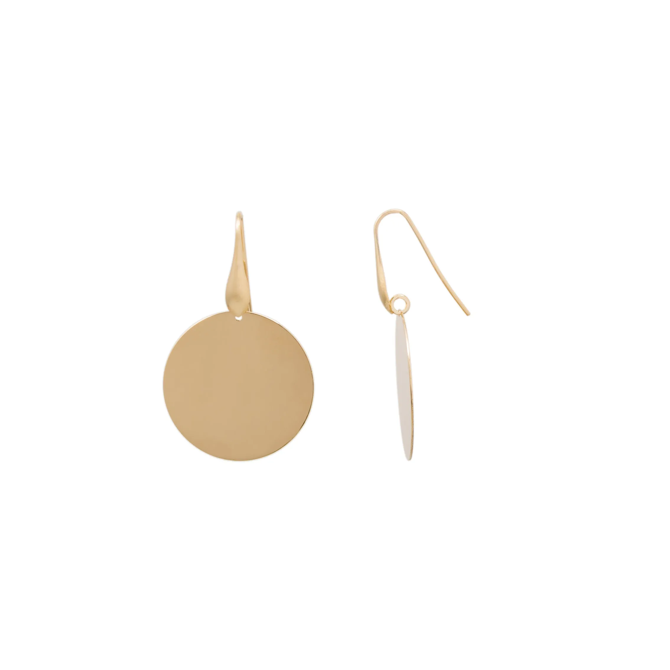 Bold Disc Drop Earring