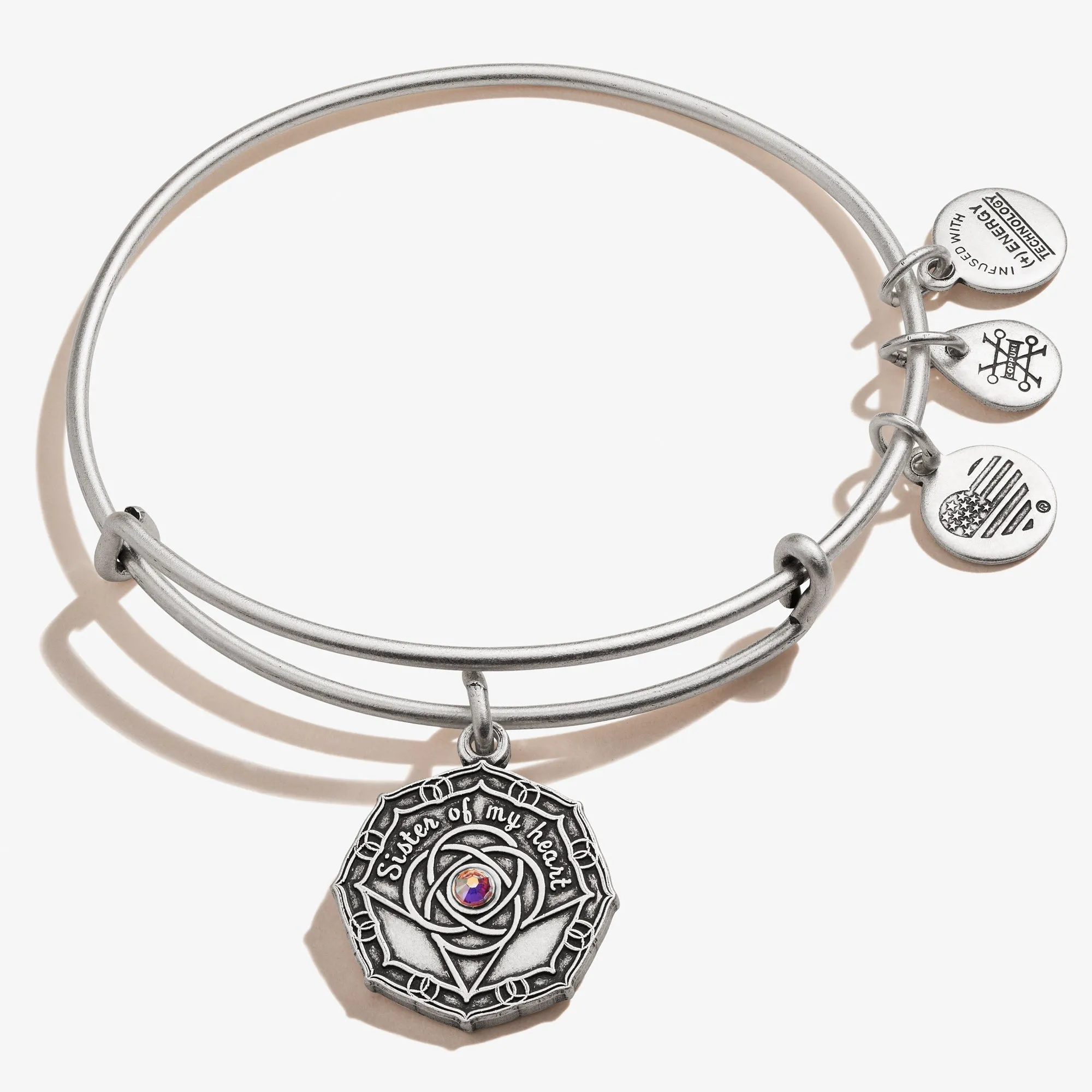 Bridesmaid 'Sister of My Heart' Charm Bangle