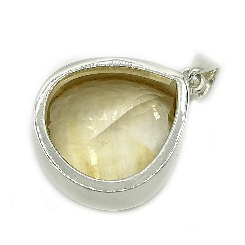 Citrine Teardrop Boho Pendant