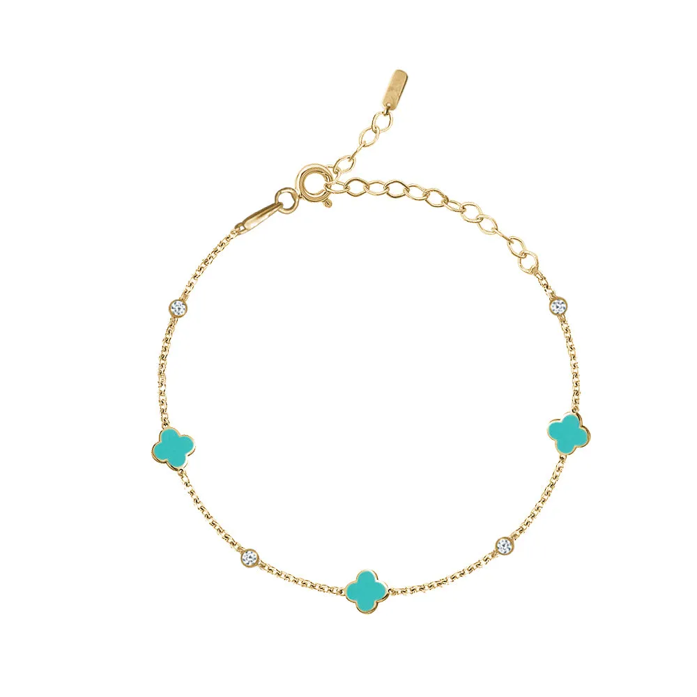 CLOVER ENAMEL BRACELET