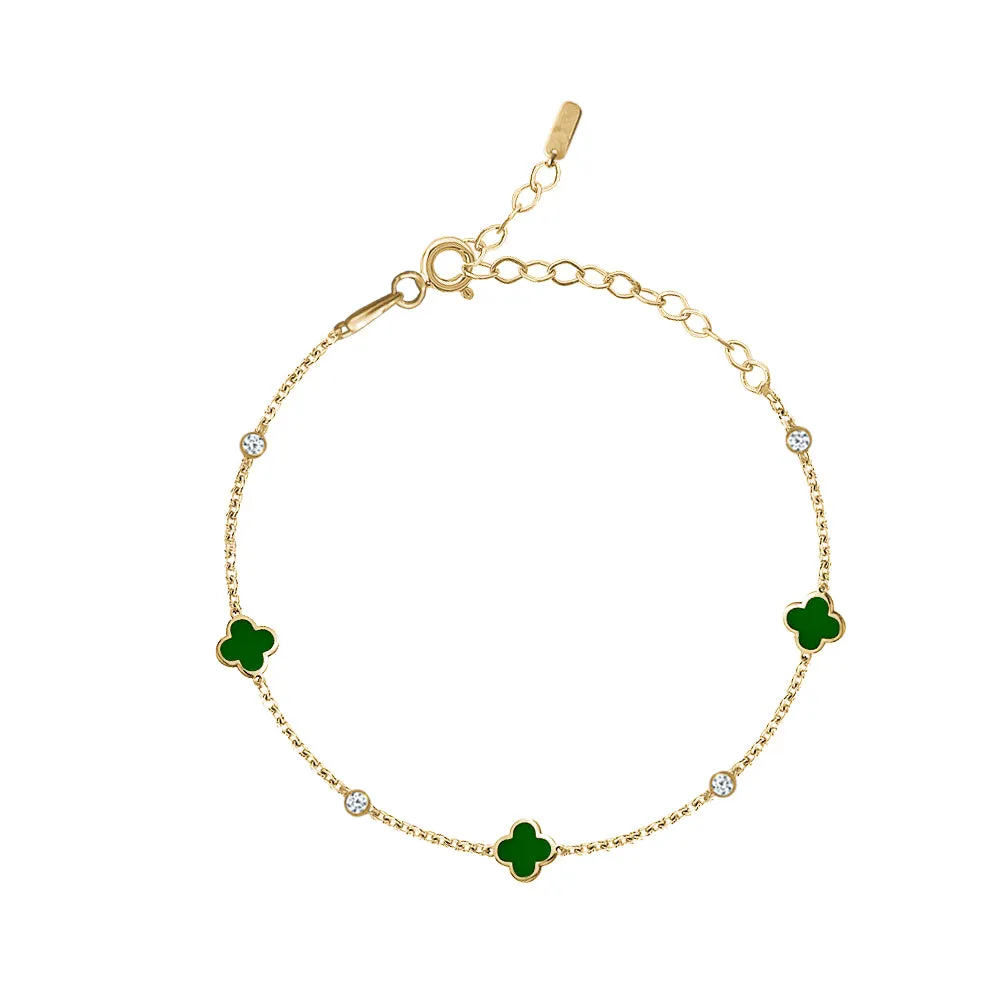 CLOVER ENAMEL BRACELET