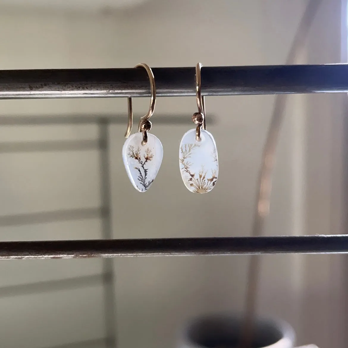 delicate branch earrings