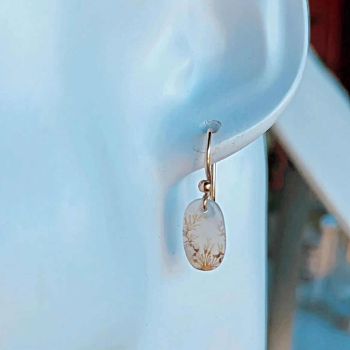 delicate branch earrings