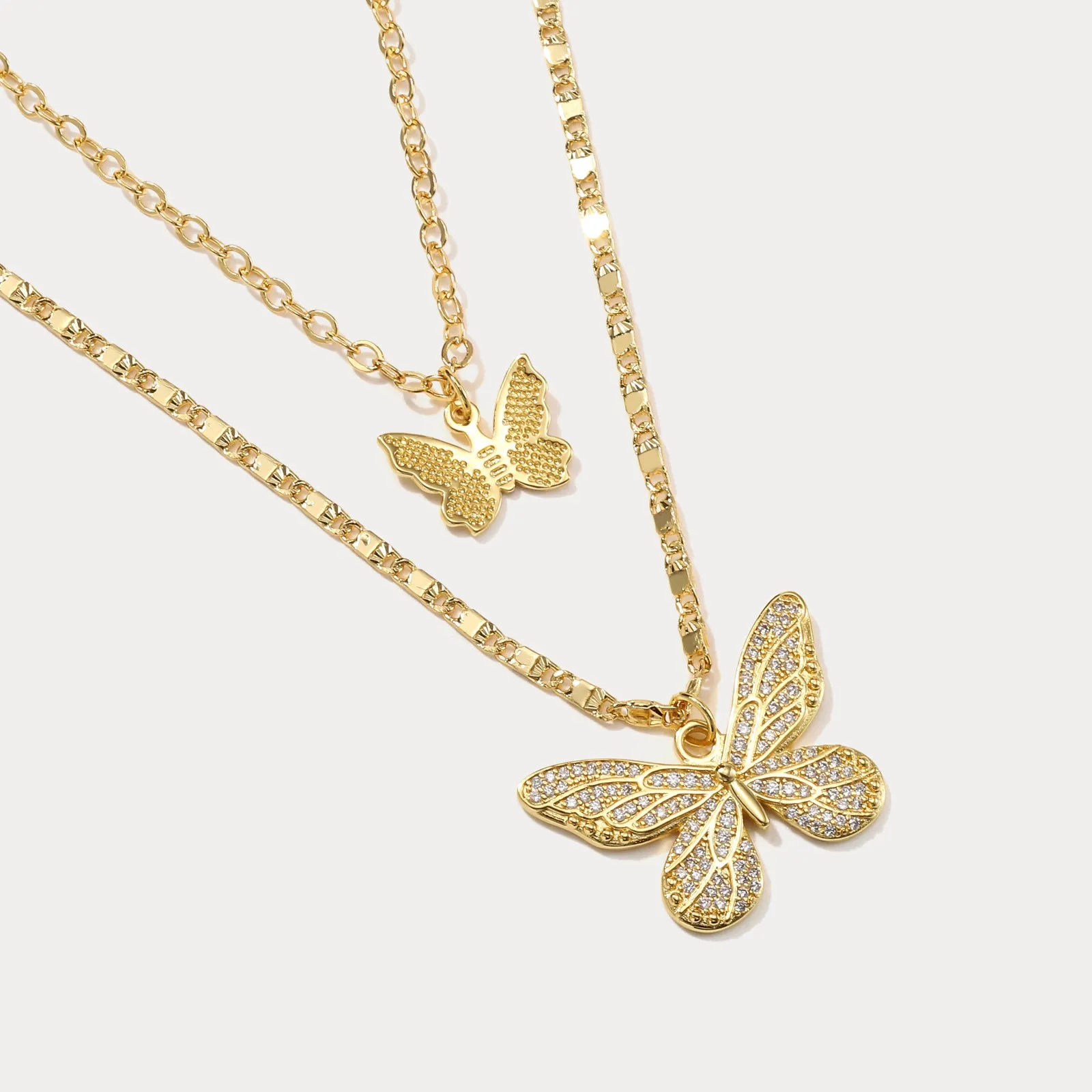 Double Butterfly Necklace