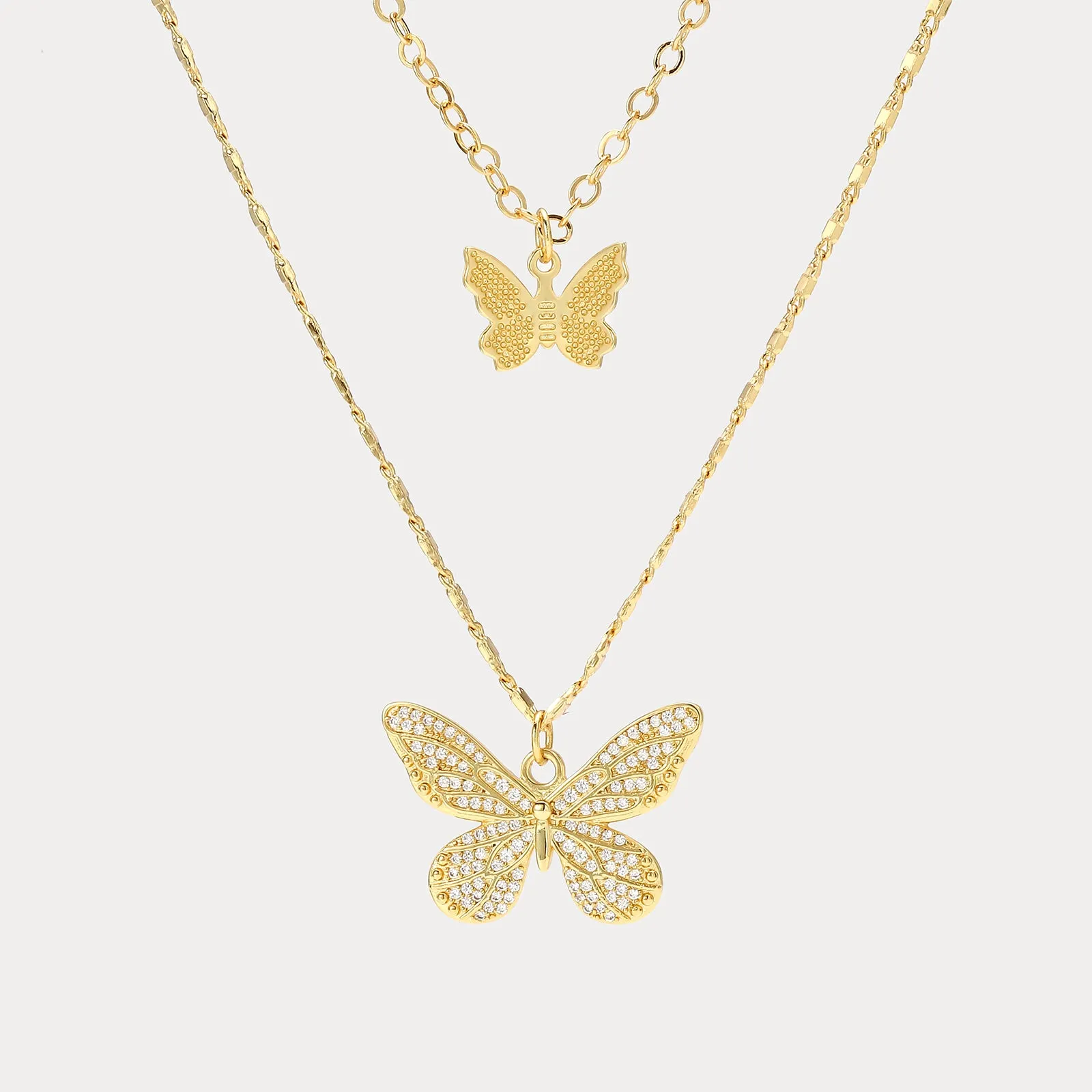 Double Butterfly Necklace