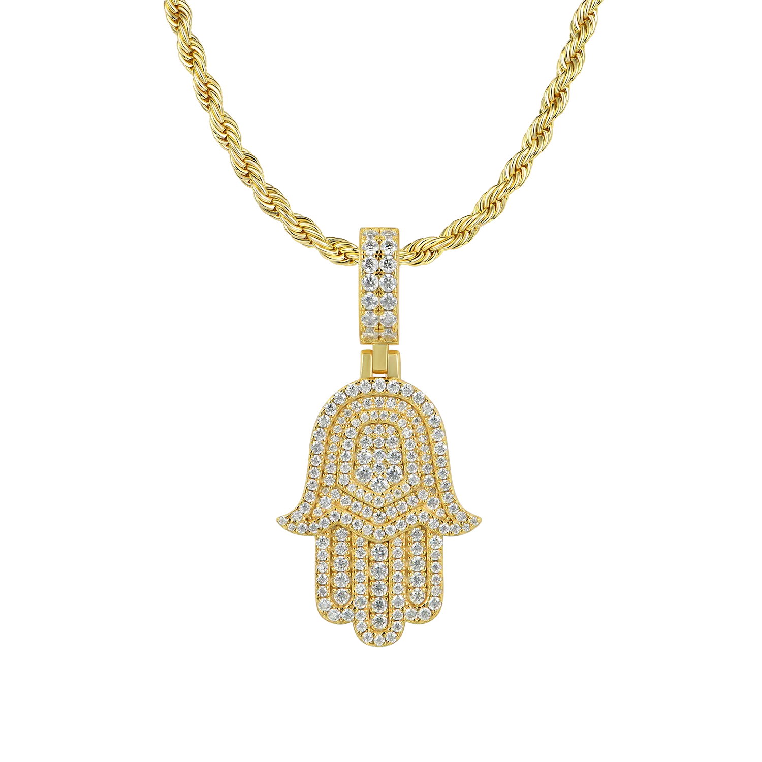 Double-Layered Hamsa Pendant