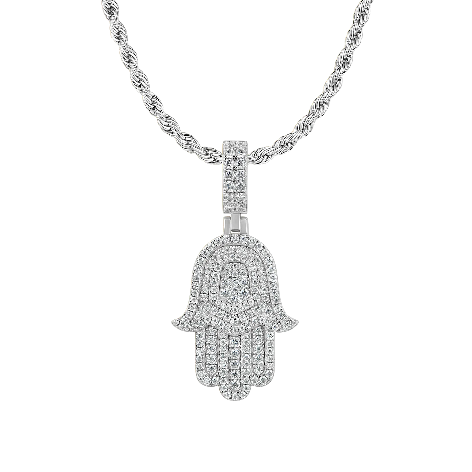 Double-Layered Hamsa Pendant