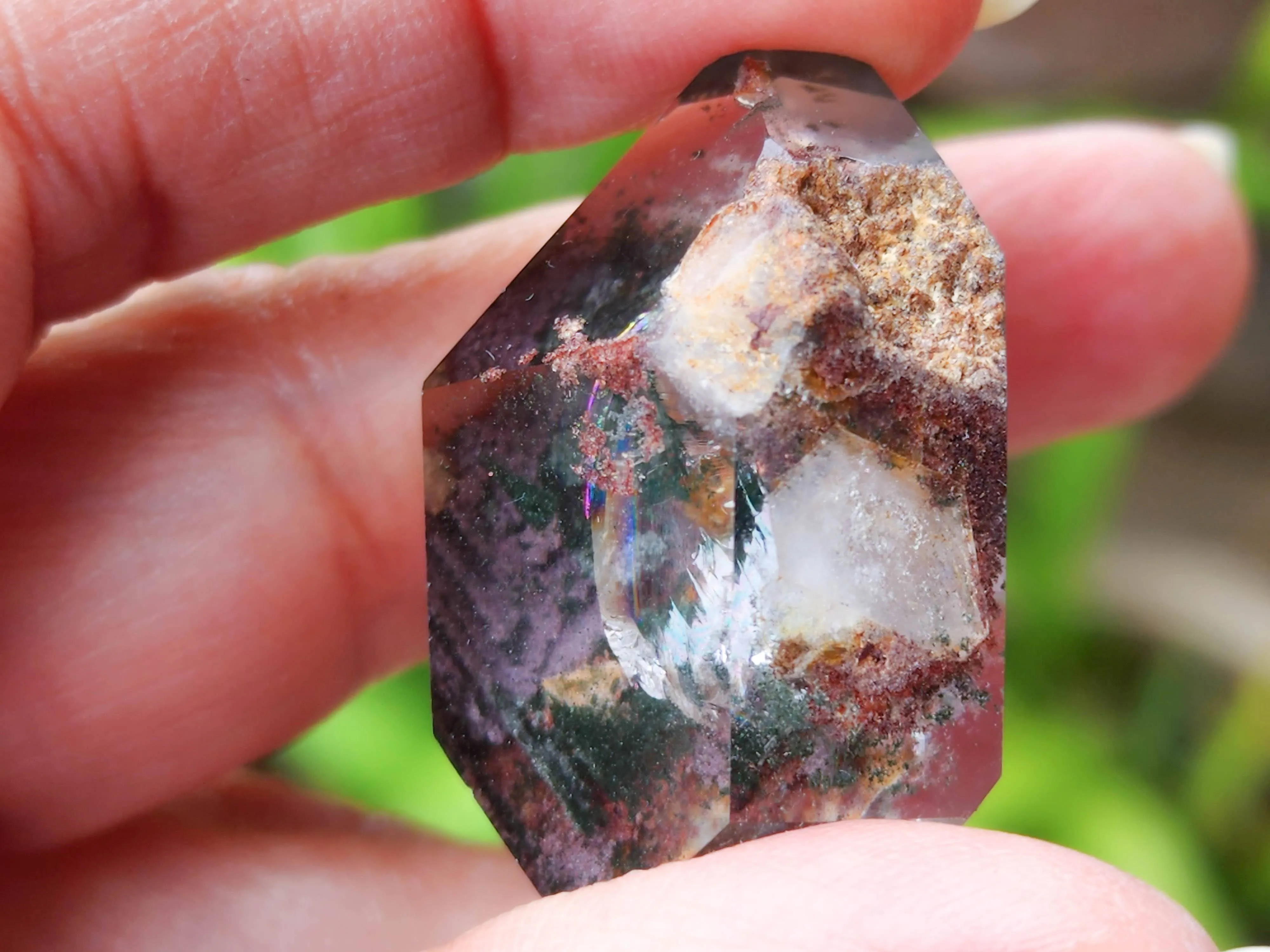 Double terminated Lodolite Chlorite Penetrator Quartz