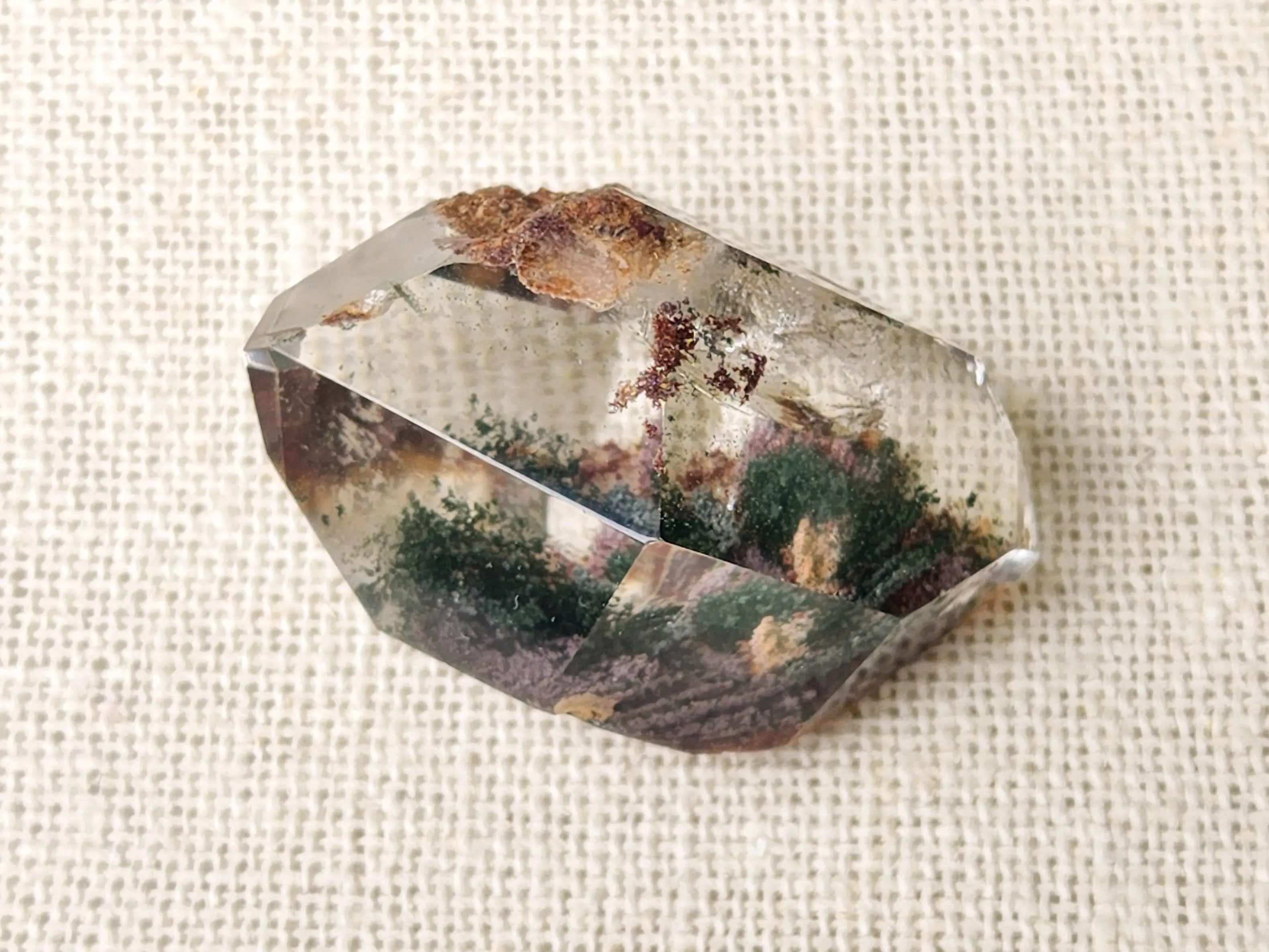 Double terminated Lodolite Chlorite Penetrator Quartz