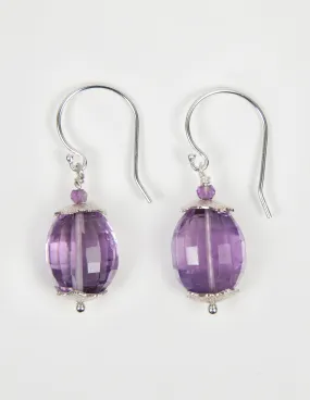 Drop Ear Wire: Amethyst and Silver