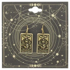 Earrings - Major Arcana Gold Strength Tarot Earrings