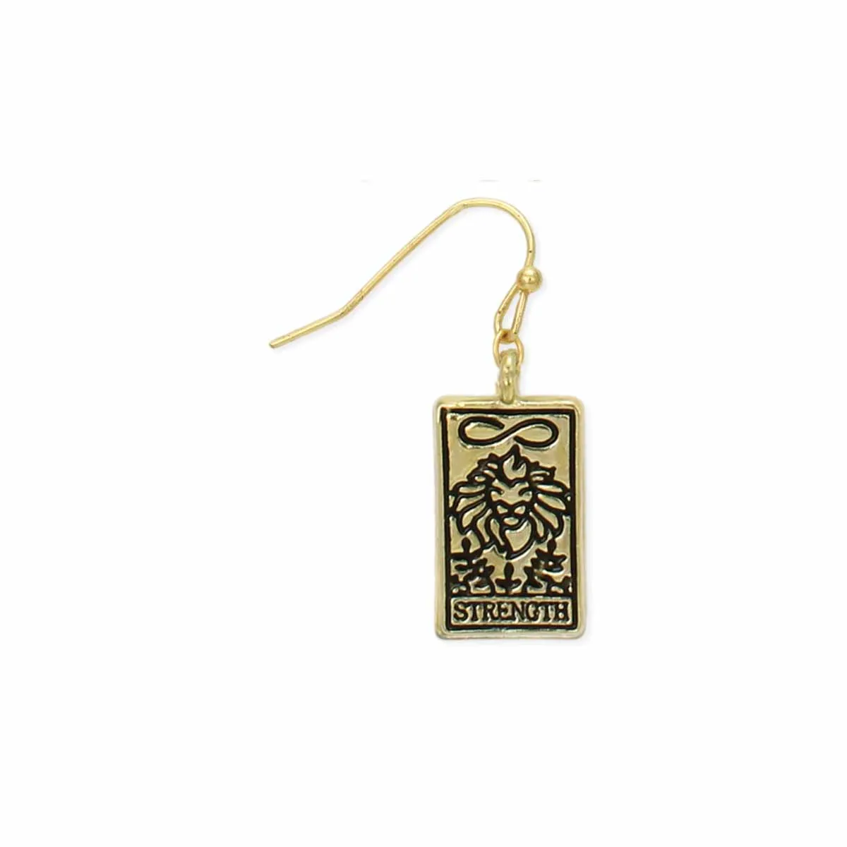 Earrings - Major Arcana Gold Strength Tarot Earrings