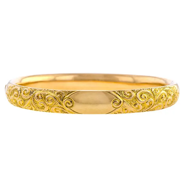 Edwardian Bangle Bracelet, Gold