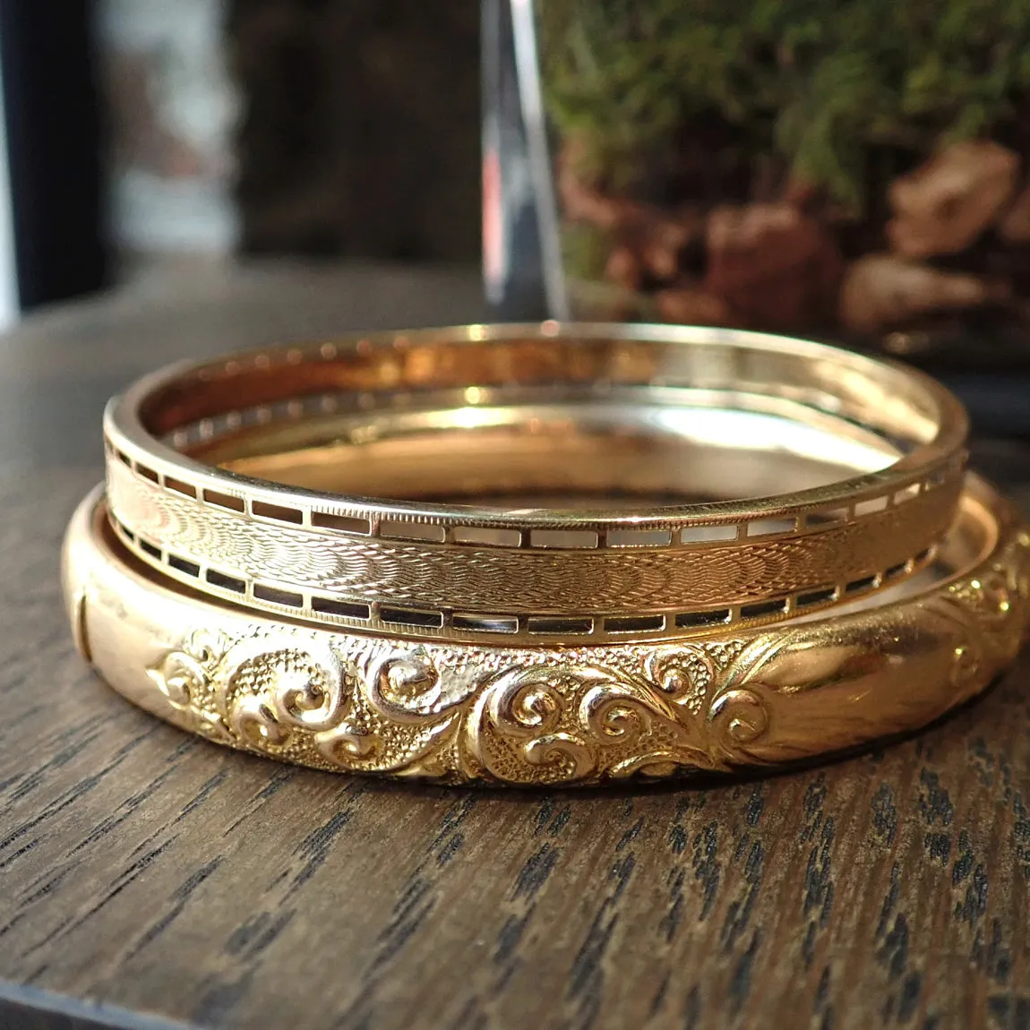 Edwardian Bangle Bracelet, Gold