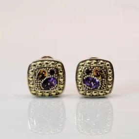 'Effy' Multi- Gemstones Stud Earrings | 1.28ctw |