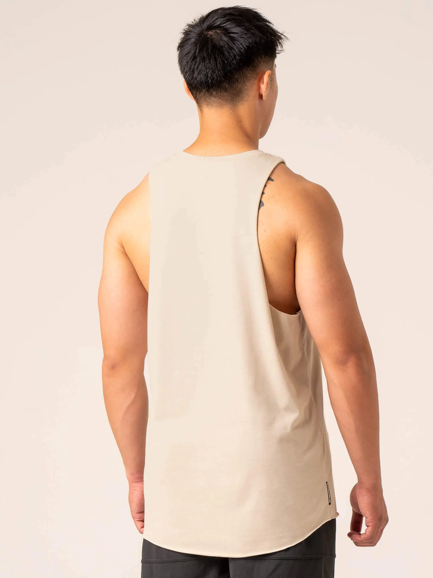 Emerge Drop Armhole Tank - Sand