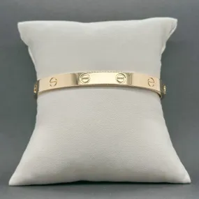 Estate Cartier 18K Y Gold Love Bangle Bracelet