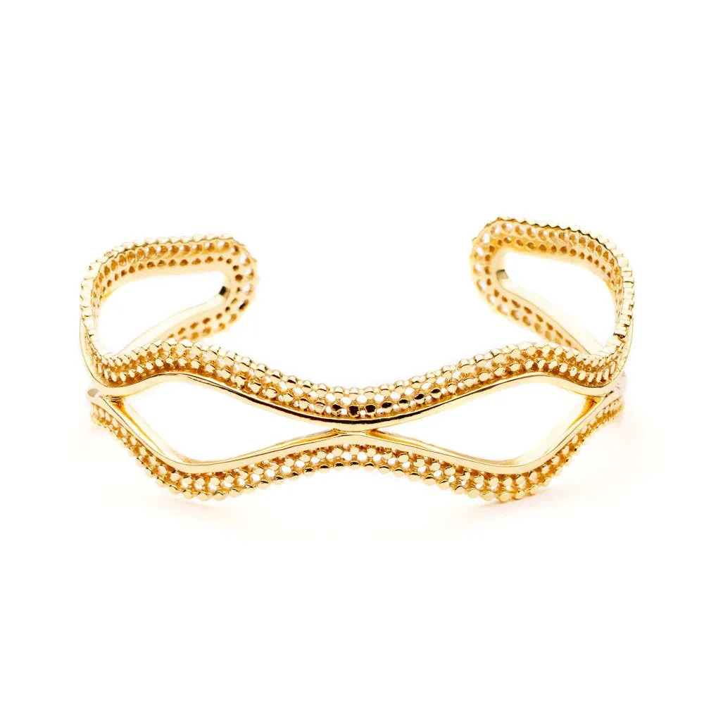 Etrusca Double Wave Bangle