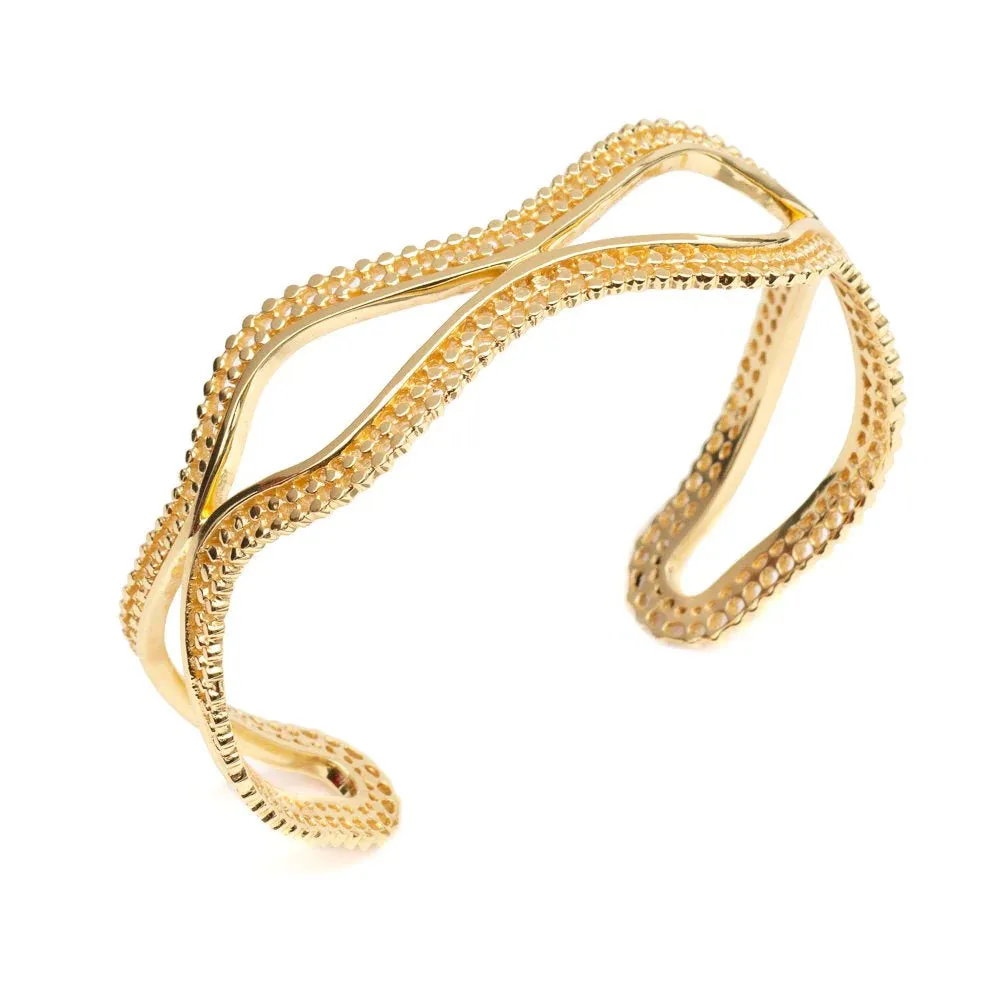 Etrusca Double Wave Bangle