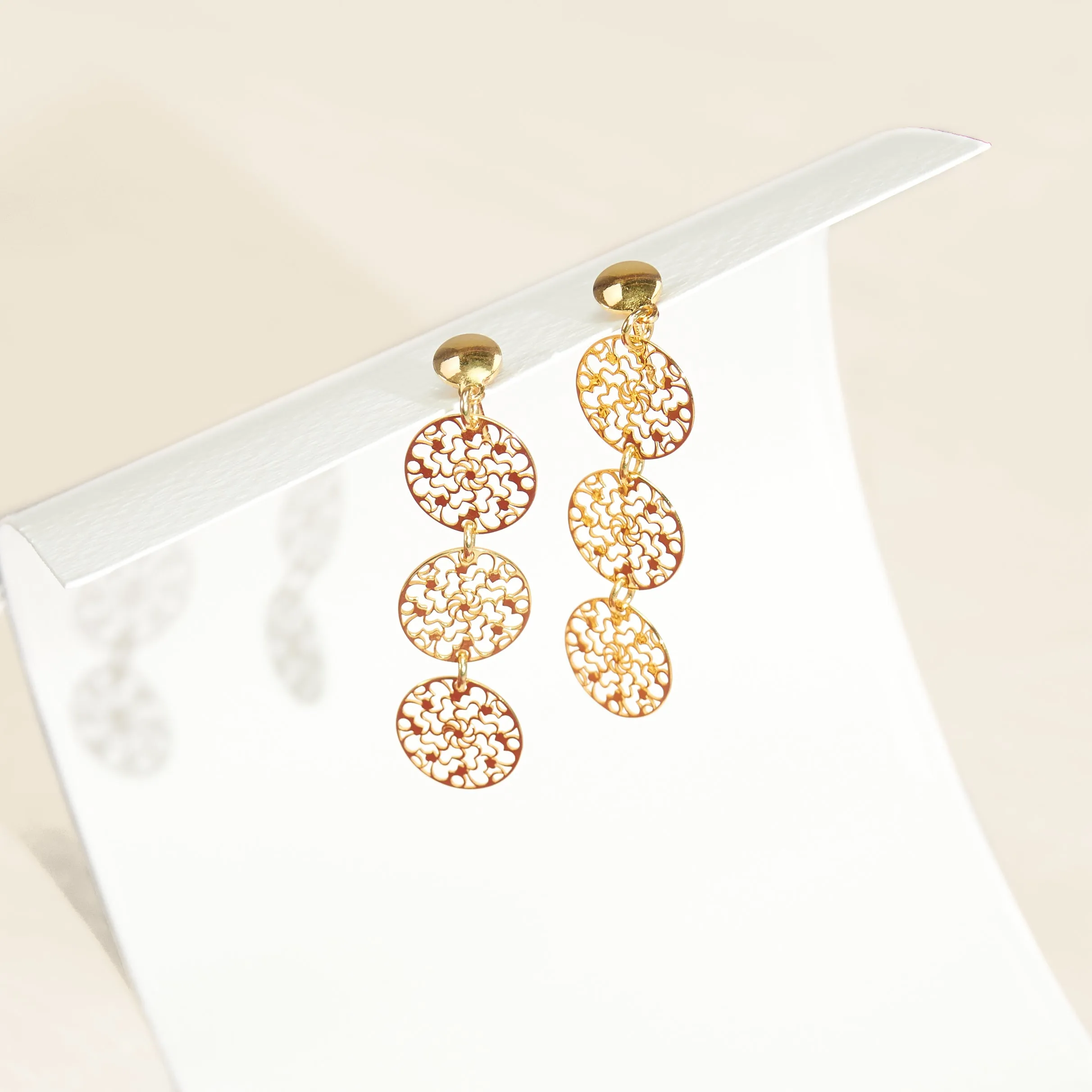 Filigree Circle Drop Earring