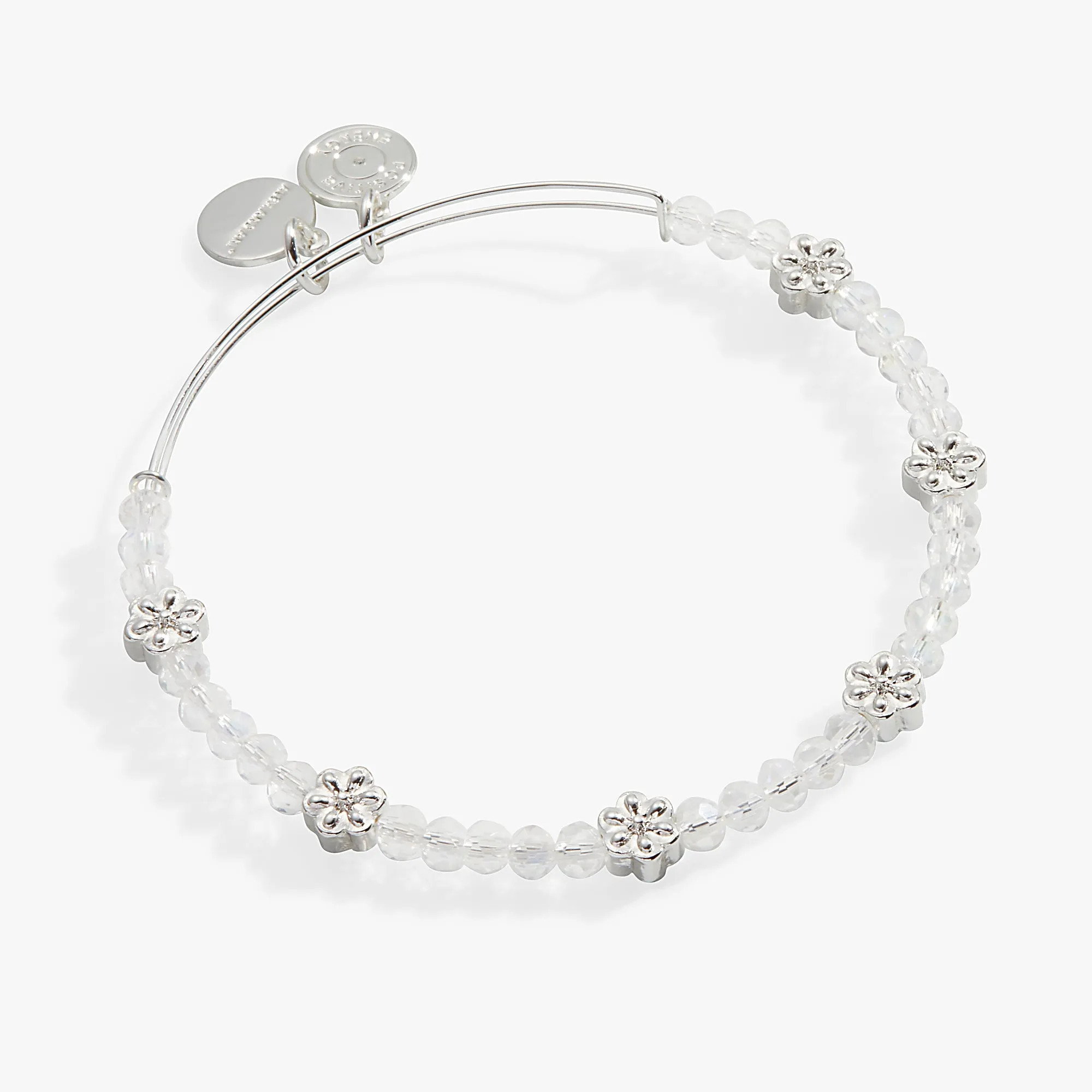 Floral Crystal Beaded Bangle