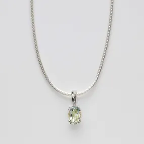 Garden Party Slinky Chain with Green Amethyst Star Set Pendant