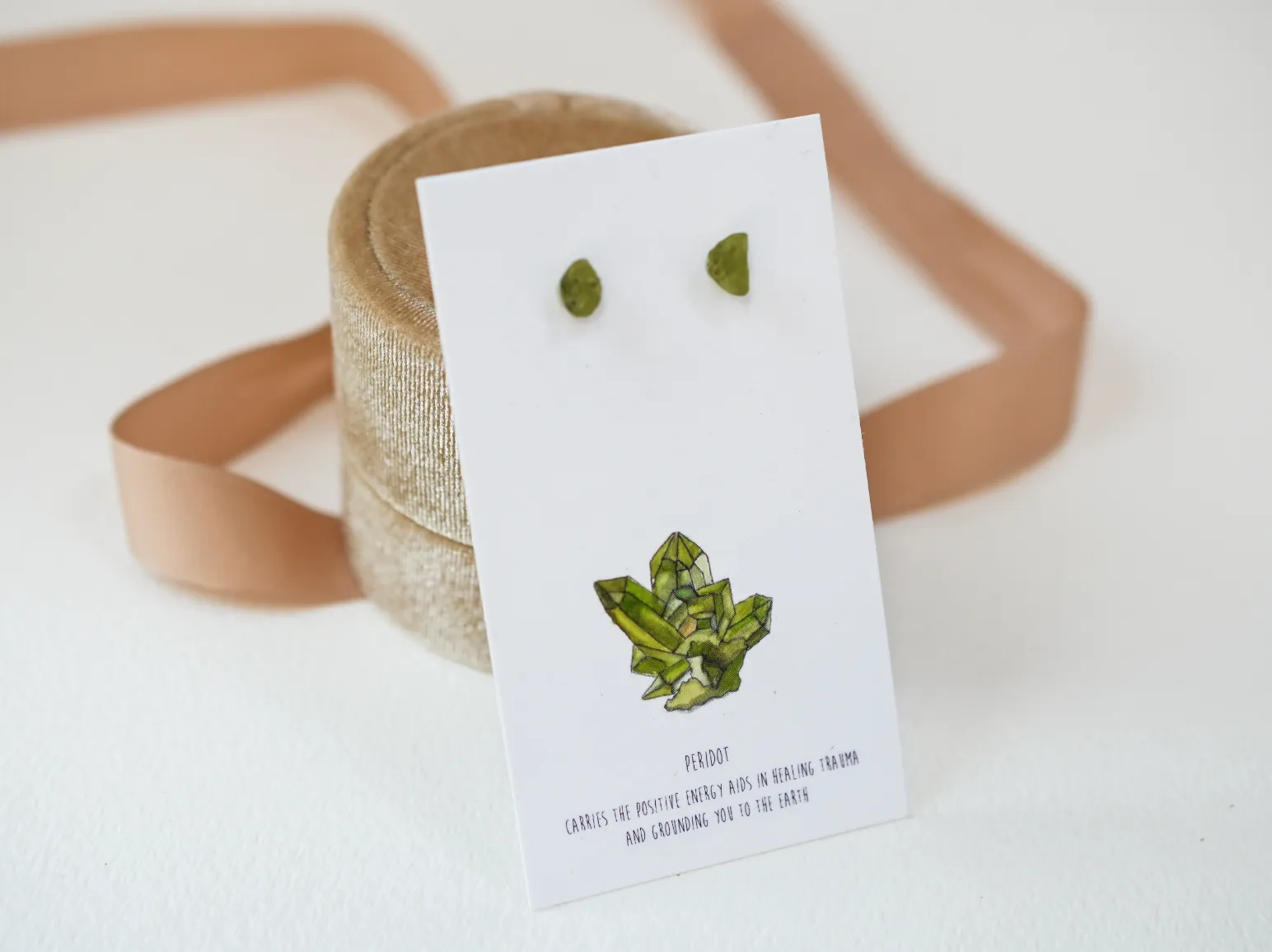 Gemstone Studs - Peridot