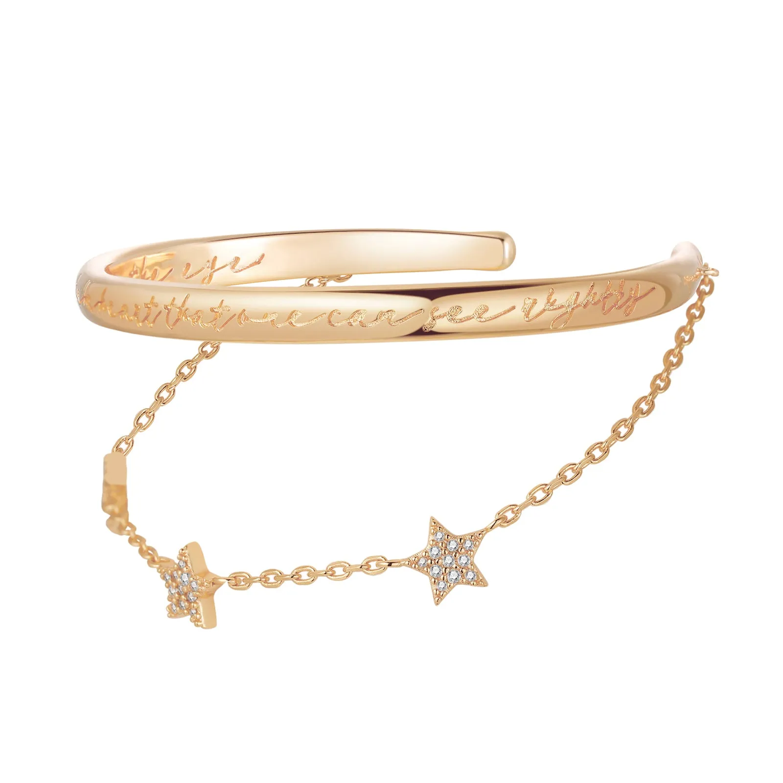 Gold Star Layered Bangle - Secret