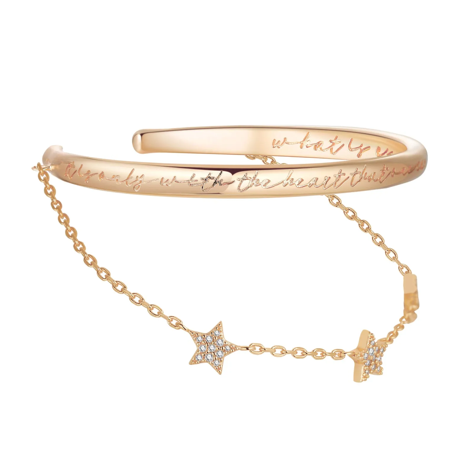 Gold Star Layered Bangle - Secret