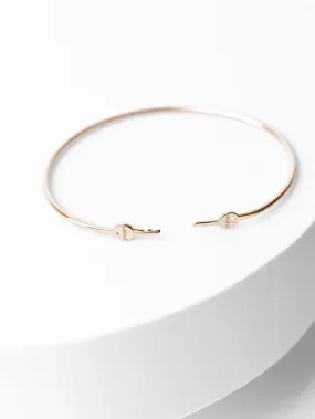 Gold Wrapped Mini Key Bangle