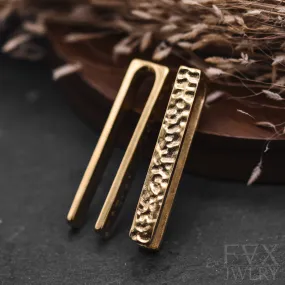 Golden Hammered Ear Hangers