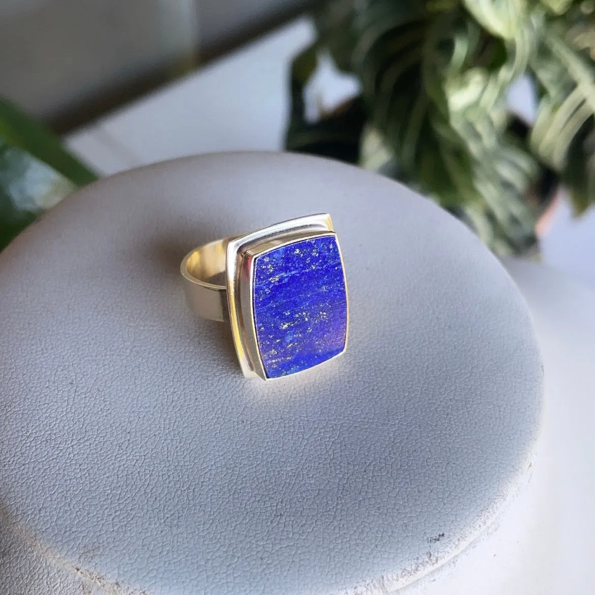 Golden Rectangle Lapis ring