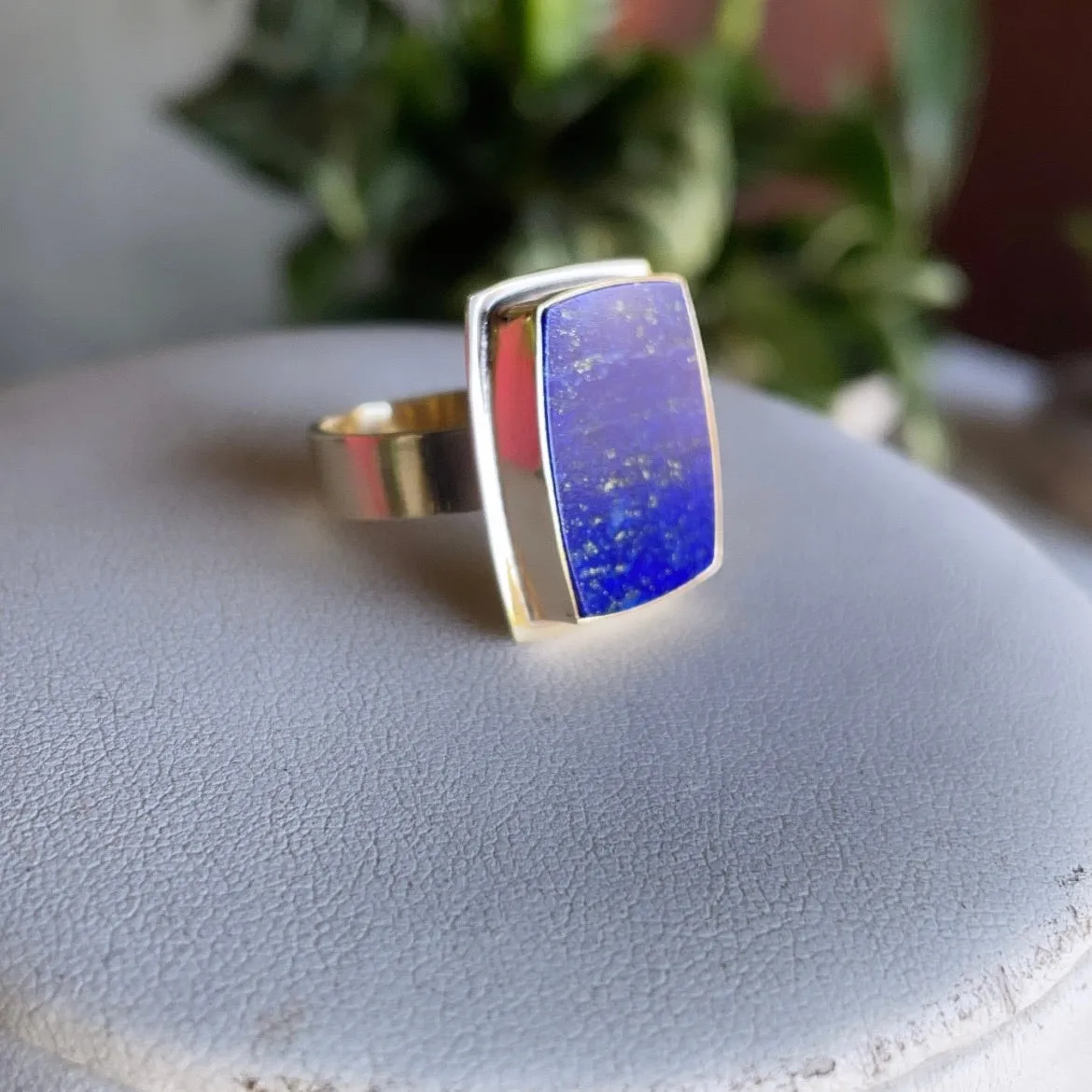 Golden Rectangle Lapis ring